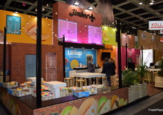 Stand de Jimbofresh, en promoción de melones como Jimbee y el nuevo mini galia Lililup.